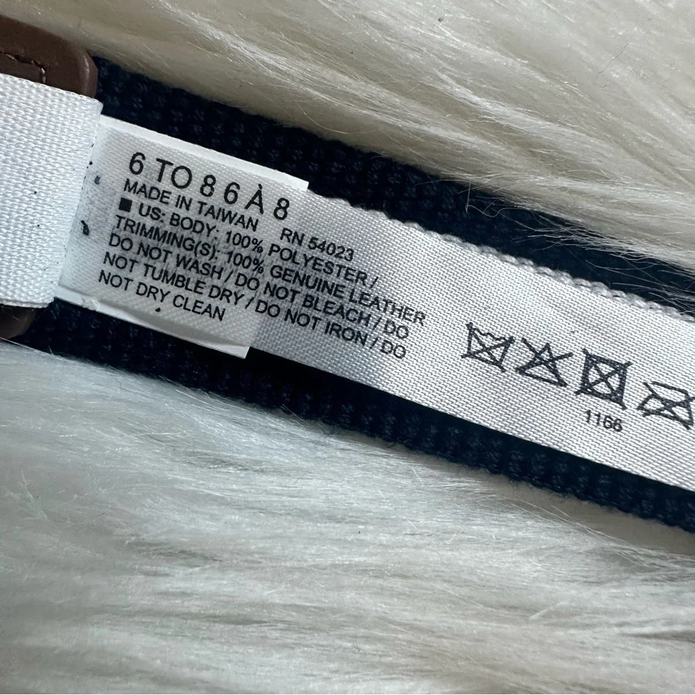 Janie and Jack Navy Blue White Stripe Adjustable Belt Size 6-8